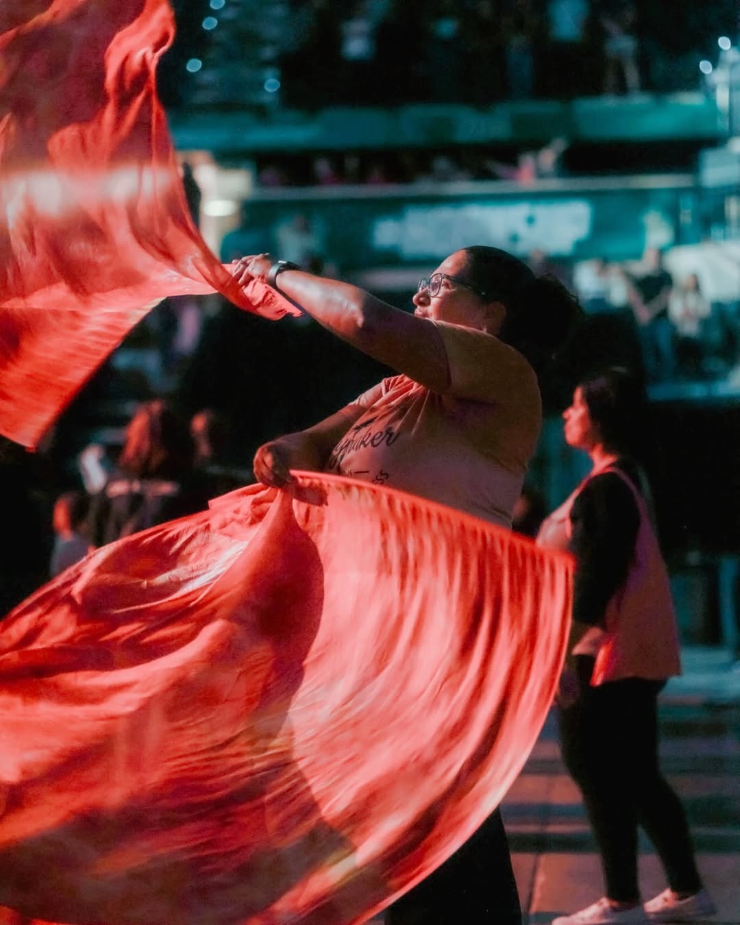 Worship with red flags