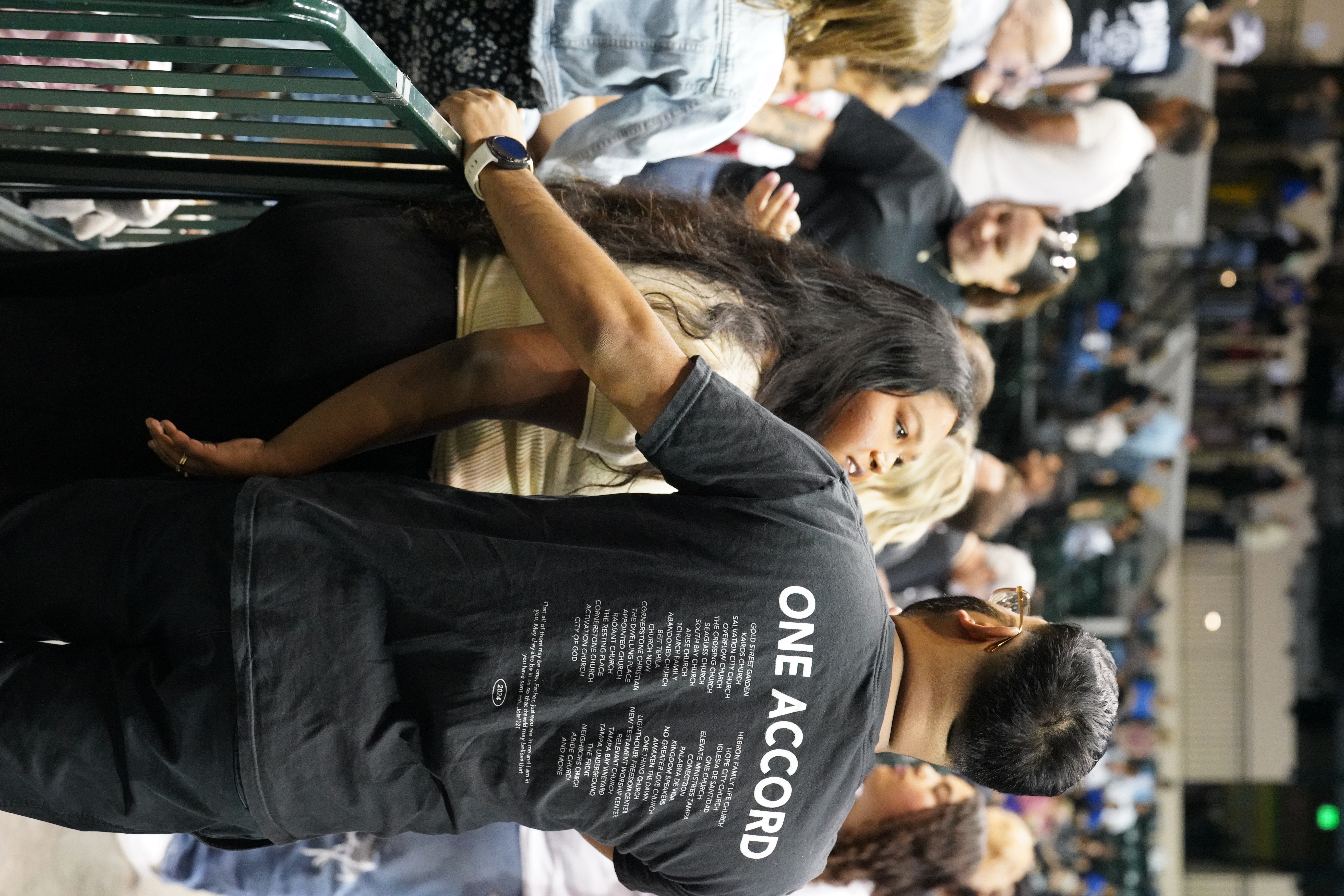 One Accord shirt with church names at To·Gather